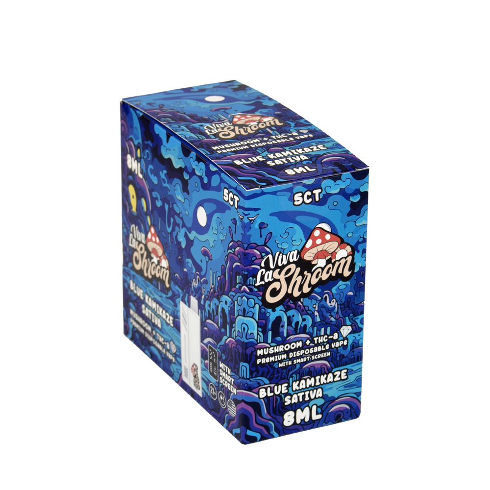 VIVA LA HEMP MUSHROOM/THCA BLEND  DISPOSABLE W/ LED SATIVA - BLUE KAMIKAZE