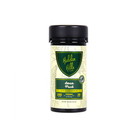 HIDDEN HILLS LIVE SUGAR D9 7500MG GUMMIES - SOUR PACK