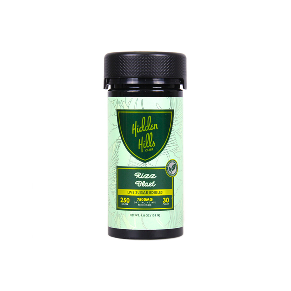 HIDDEN HILLS LIVE SUGAR D9 7500MG GUMMIES - RIZZ BLAST