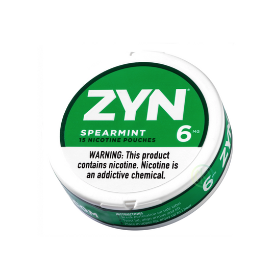 ZYN  NICOTINE 6MG POUCHES - SPEARMINT