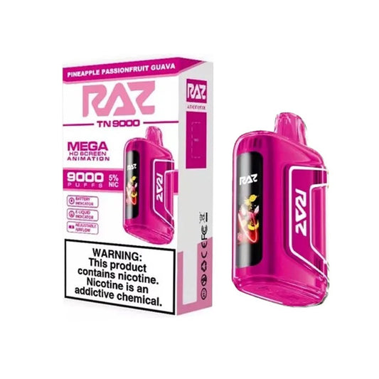 RAZ 5% NIC 9000PUFFS DISPOSABLE - PINEAPPLE PASSIONFRUIT GUAVA