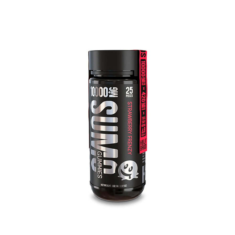 HALF BAK'D D9 THCA/THCP SUMO 10000MG GUMMIES - STRAW FRENZY