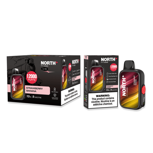 NORTH FT12000 PUFFS 5% NIC DISPOSABLE - STRAW BANANA