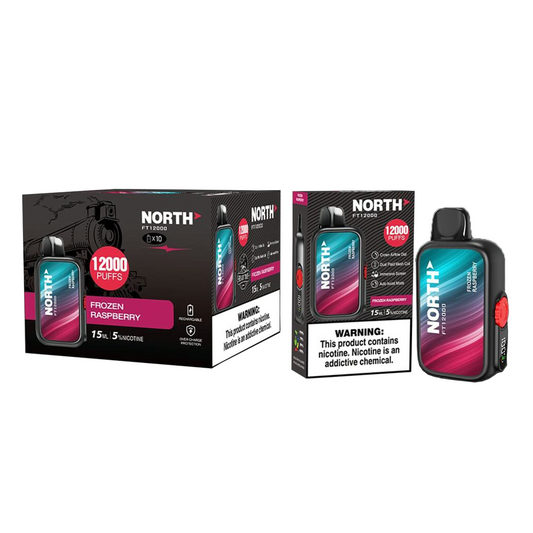 NORTH FT12000 PUFFS 5% NIC DISPOSABLE - FROZEN RASPBERRY
