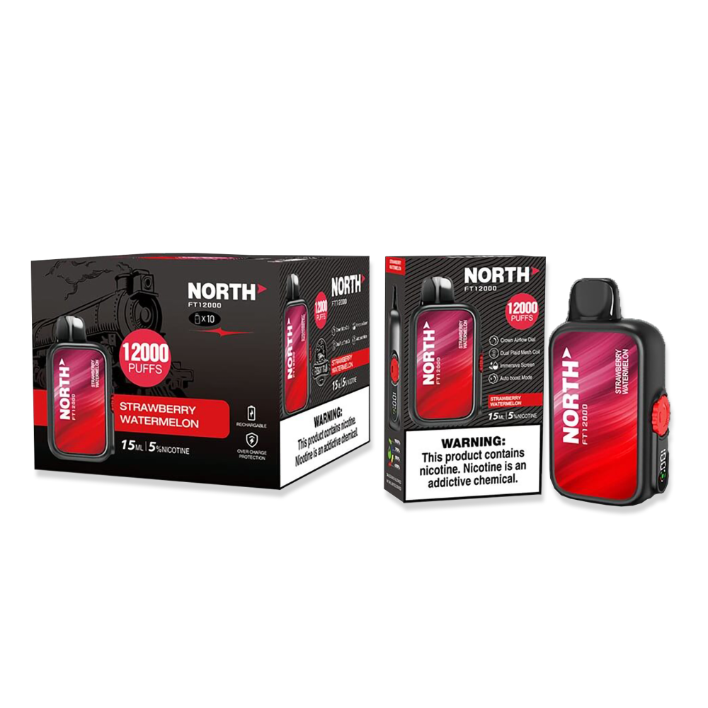 NORTH FT12000 PUFFS 5% NIC DISPOSABLE - STRAW WTRMLN