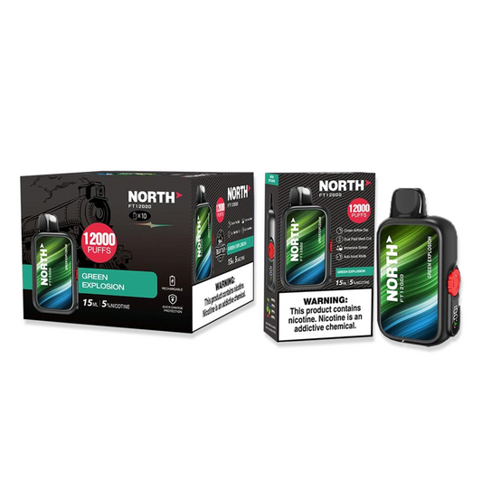 NORTH FT12000 PUFFS 5% NIC DISPOSABLE - GREEN EXPLOSION