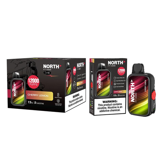 NORTH FT12000 PUFFS 5% NIC DISPOSABLE - CHERRY LEMON