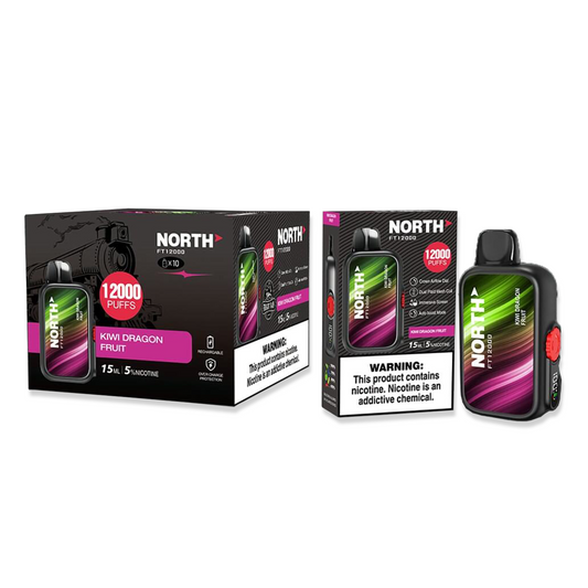 NORTH FT12000 PUFFS 5% NIC DISPOSABLE - KIWI DRAGON FRUIT