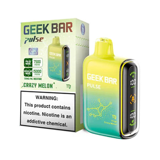 GEEK BAR PULSE 5% NIC 15000 PUFFS DISPOSABLE - CRAZY MELON