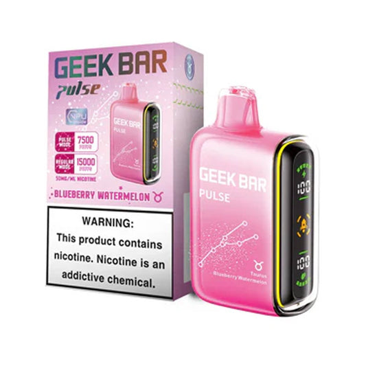 GEEK BAR PULSE 5% NIC 15000 PUFFS DISPOSABLE - BLUEBERRY WTRMLN