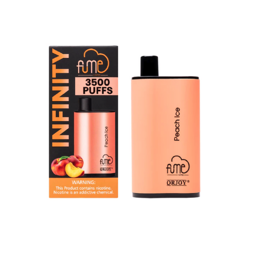 FUME INFINITY PLUS 5% SALT NIC DISPOSABLE - PEACH ICE