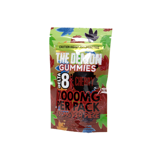 THE DEMON 7000MG D8 GUMMIES - CHERRY