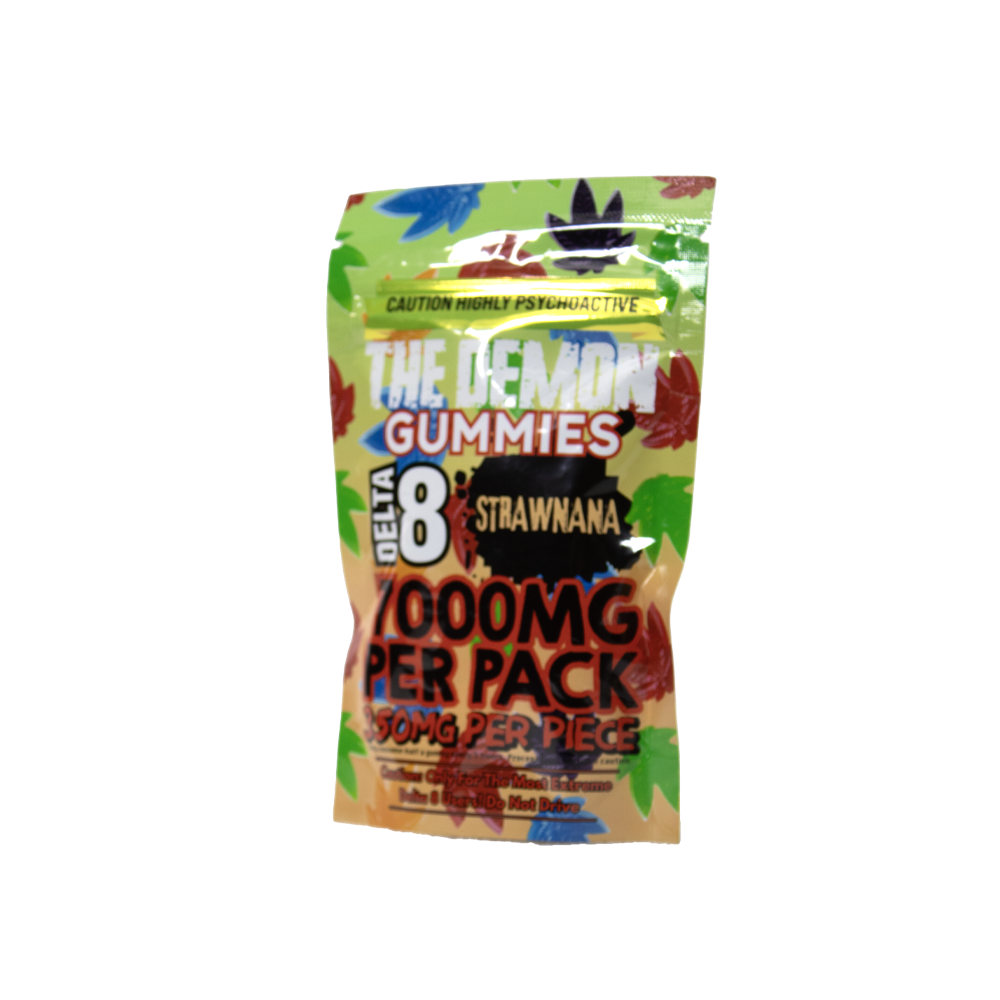 THE DEMON 7000MG D8 GUMMIES - STRAWNANA