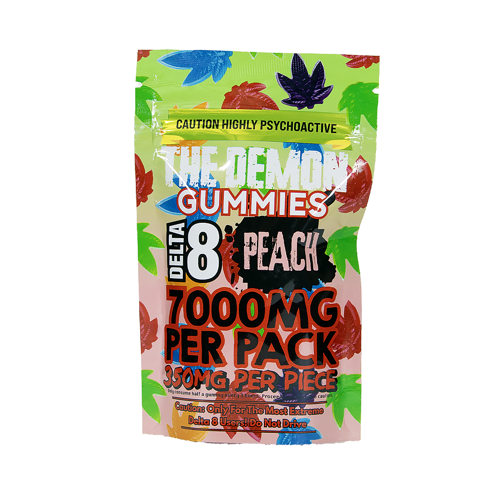 THE DEMON 7000MG D8 GUMMIES - PEACH