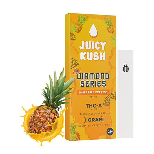 JUICY KUSH THCA /D8 LIVE RESIN  1G DISPOSABLE SATIVA - PINEAPPLE EXPRESS