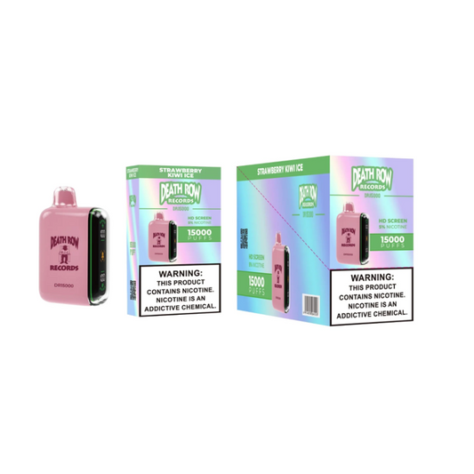 DEATHROW  5% NIC 15000 PUFFS DISPOSABLE - STRAW KIWI ICE