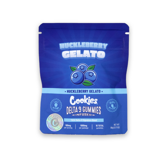COOKIES THCA/D9  SIGNATURE BLEND 10CT 1000MG GUMMIES -HUCLEBERRY GELATO