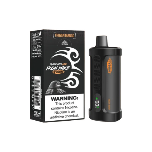TYSON IRON MIKE 5%NIC 15000PUFFS  DISPOSABLE - FROZEN MANGO