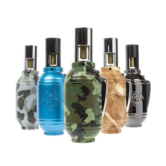 SPECIAL BLUE GRENADE TORCH LIGHTER DISPLAY - 12 Ct.