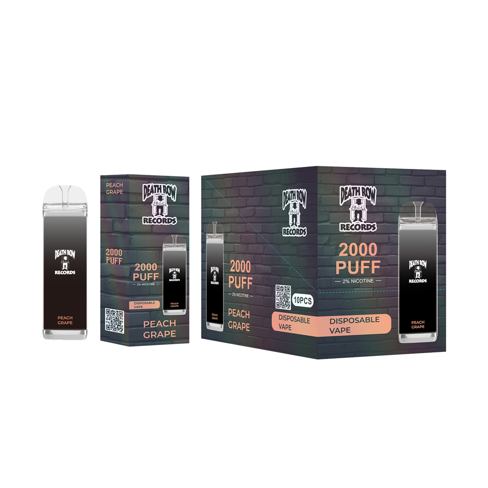 DEATHROW  2% NIC 2000 PUFFS DISPOSABLE - PEACH GRAPE