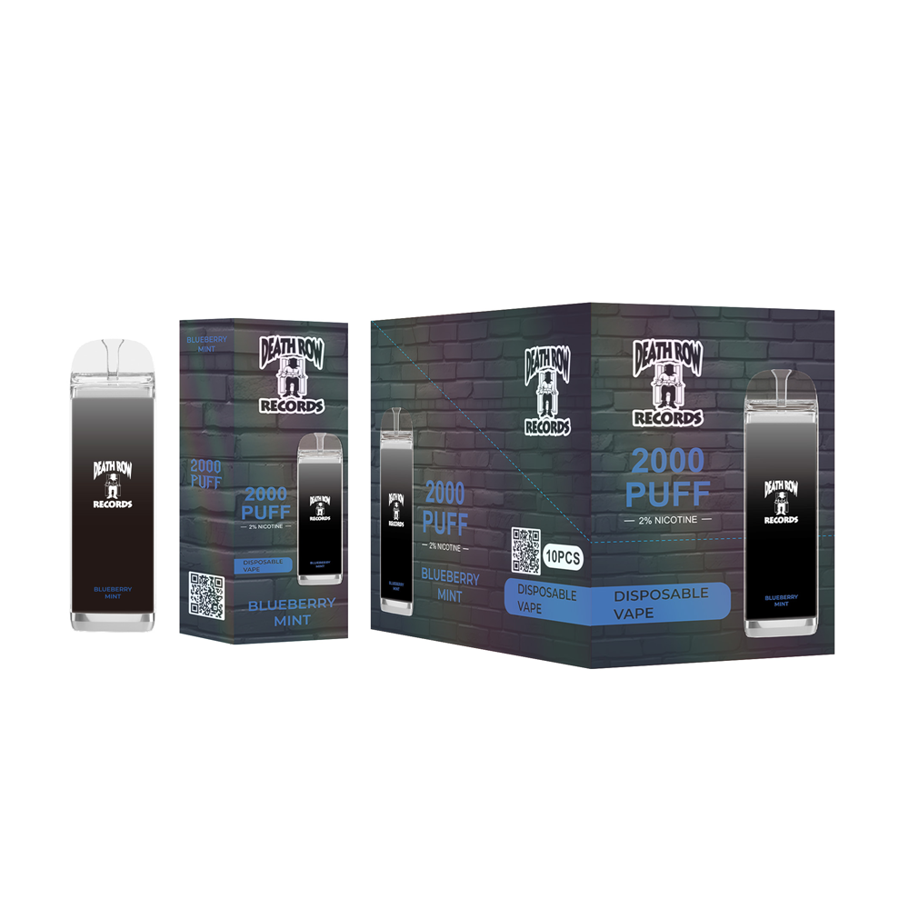 DEATHROW  2% NIC 2000 PUFFS DISPOSABLE - BLUEBERRY MINT