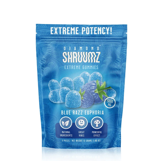 DIAMOND SHRUUMZ 5000MG EXTREME GUMMIES - BLUE RAZZ EUPHORIA