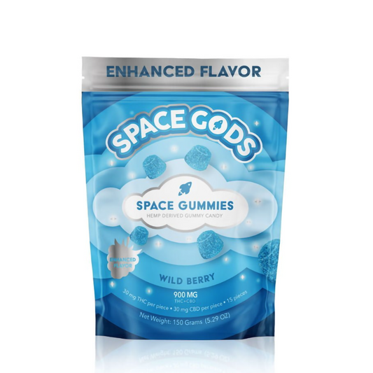 SPACE GODS D9 THC+CBD 900MG 15CTS SPACE GUMMIES - WILD BERRY