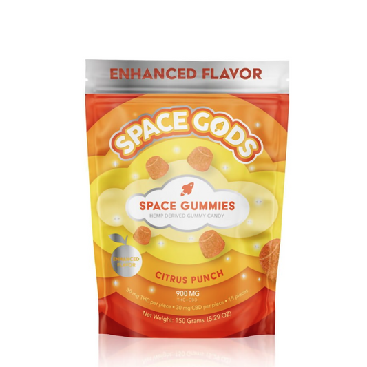 SPACE GODS D9 THC+CBD 900MG 15CTS SPACE GUMMIES - CITRUS PUNCH