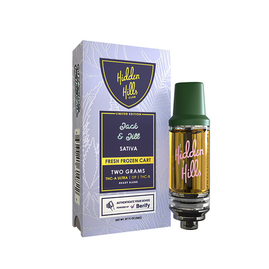 HIDDEN HILLS FRESH FROZEN THCA/D9/B 2G CARTRIDGE - JACK &amp;JILL