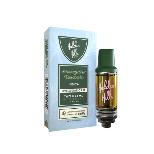 HIDDEN HILLS LIVE SUGAR D9/THCP/HTE 2G CARTRIDGE - HONEY DEW DRIZZLE