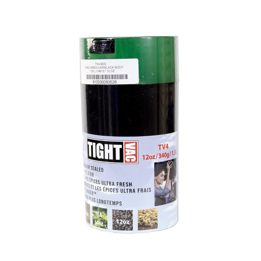 TIGHT VAC TV4 12OZ CONTAINER -FOREST GREEN CAP/BLACK
