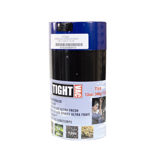 TIGHT VAC TV4 12OZ CONTAINER - DARK BLUE CAP/BLACK