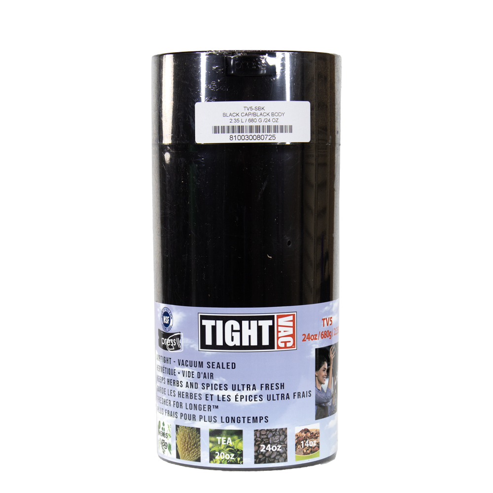 TIGHT VAC TV5  24OZ CONTAINER - BLACK CAP/ BLACK