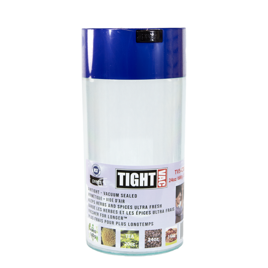 TIGHT VAC TV5  24OZ CONTAINER - DARK BLUE CAP/ CLEAR