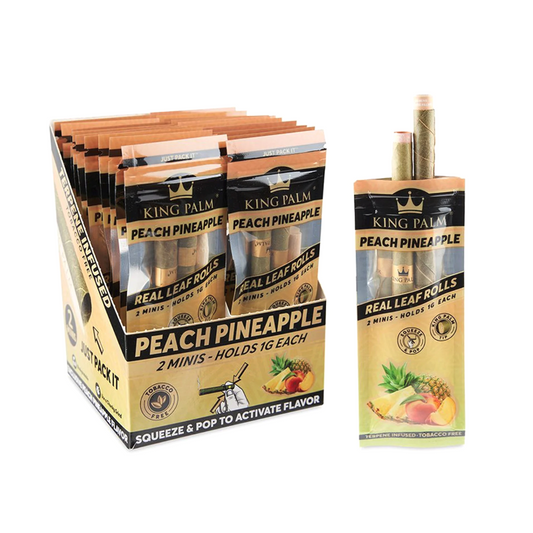 KING PALM 1G 2PK MINI ROLLS -PEACH PINEAPPLE