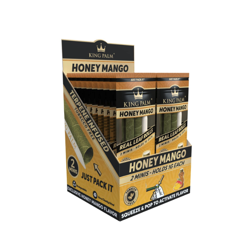 KING PALM 1G 2PK MINI ROLLS - HONEY MANGO