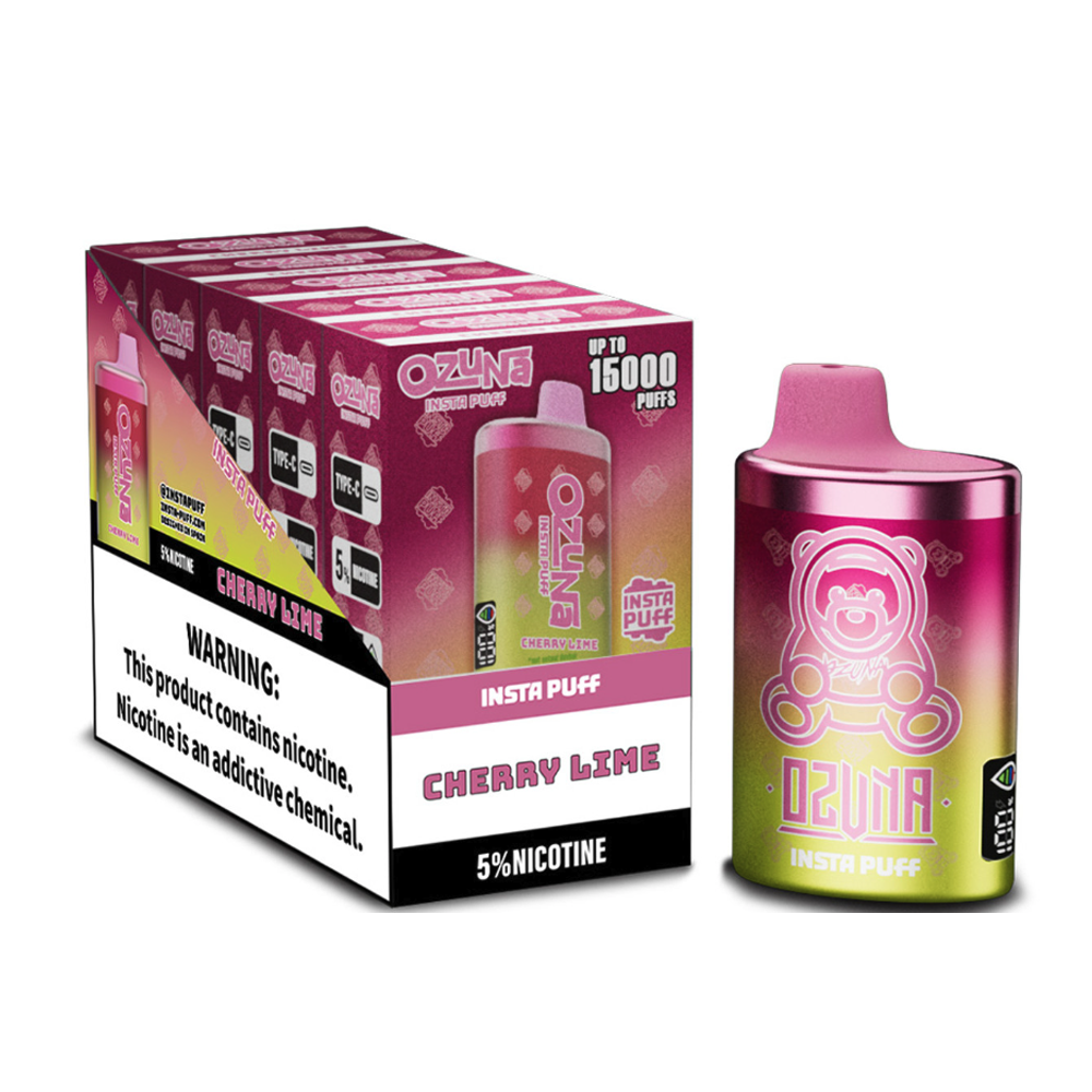 OZUNA INSTA 5% NIC 15000PUFFS DISPOSABLE - CHERRY LIME