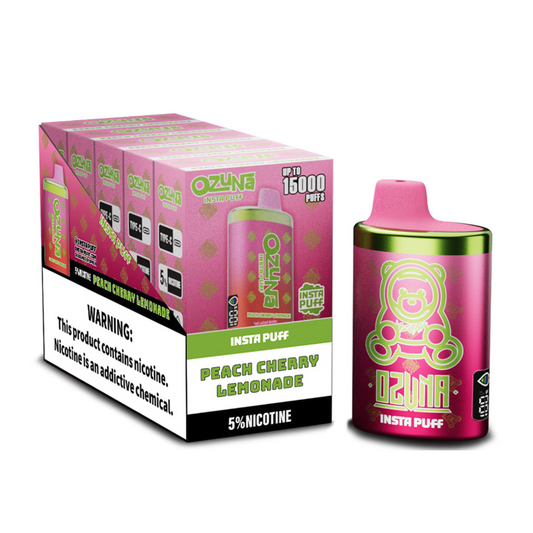 OZUNA INSTA 5% NIC 15000PUFFS DISPOSABLE - PEACH CHERRY LEMONADE