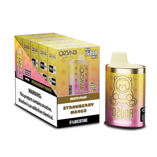 OZUNA INSTA 5% NIC 15000PUFFS DISPOSABLE - STRAW MANGO