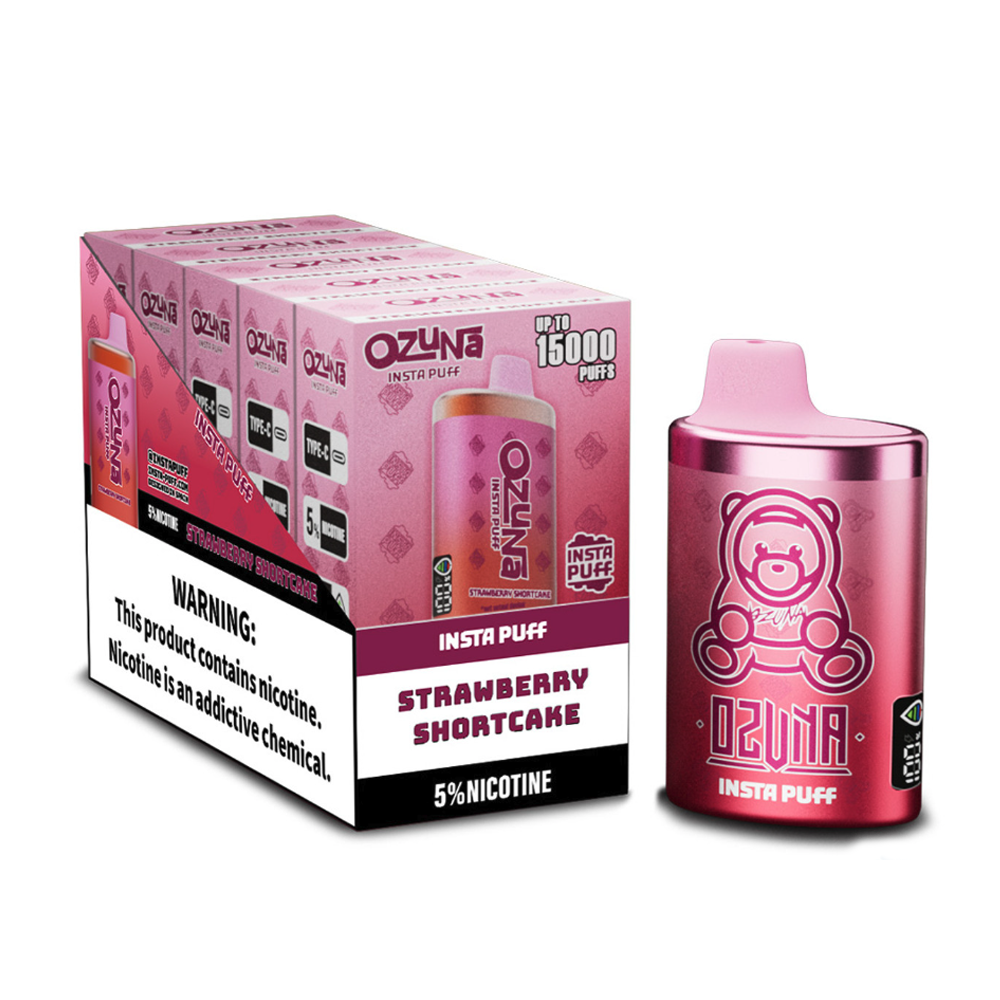 OZUNA INSTA 5% NIC 15000PUFFS DISPOSABLE - STRAW SHORTCAKE