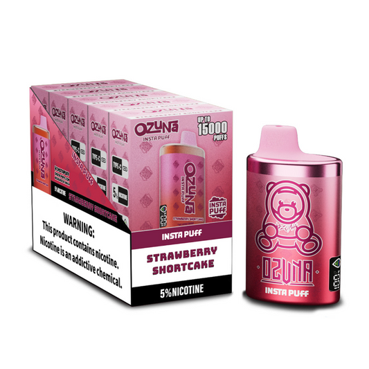 OZUNA INSTA 5% NIC 15000PUFFS DISPOSABLE - STRAW SHORTCAKE