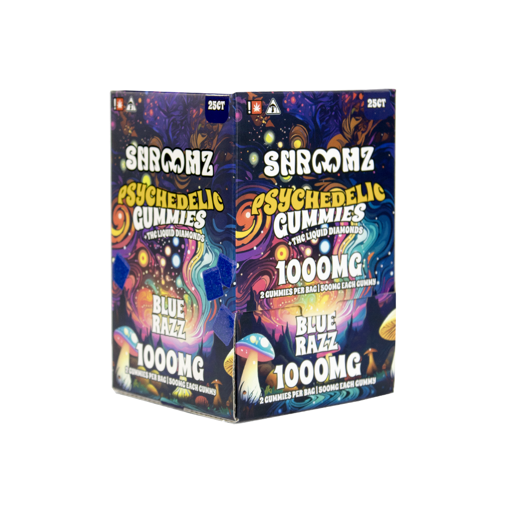 SHROOMZ THC 1000MG GUMMIES - BLUE RAZZ