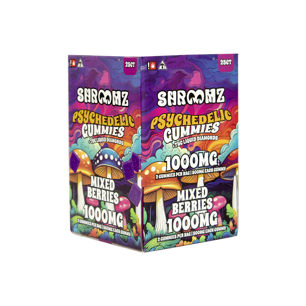 SHROOMZ THC 1000MG GUMMIES - MIXED BERRIES