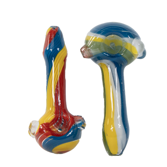 GREEN SWIRL 5" HAND PIPE