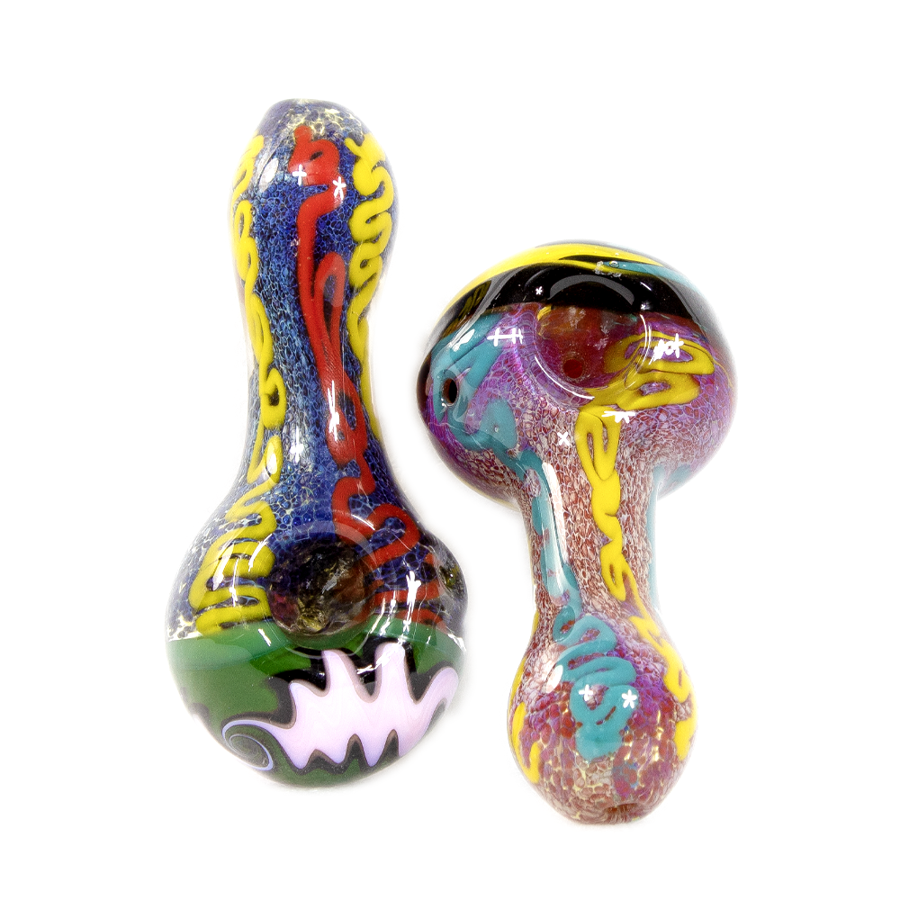 GREEN TIP SWIRL HAND PIPE