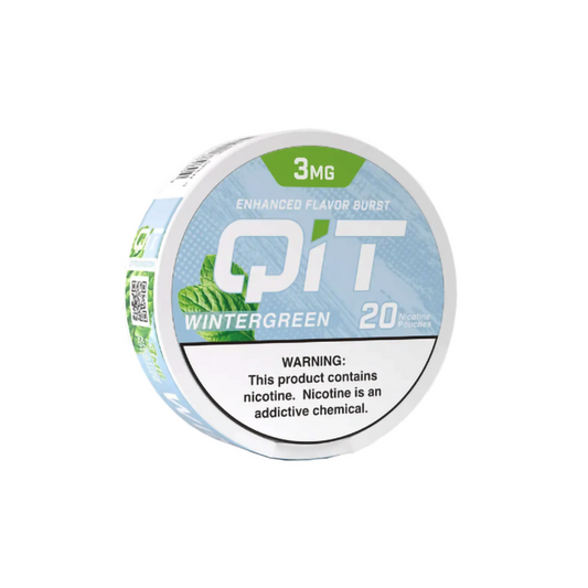 QIT  NICOTINE 3MG POUCHES - WINTERGREEN