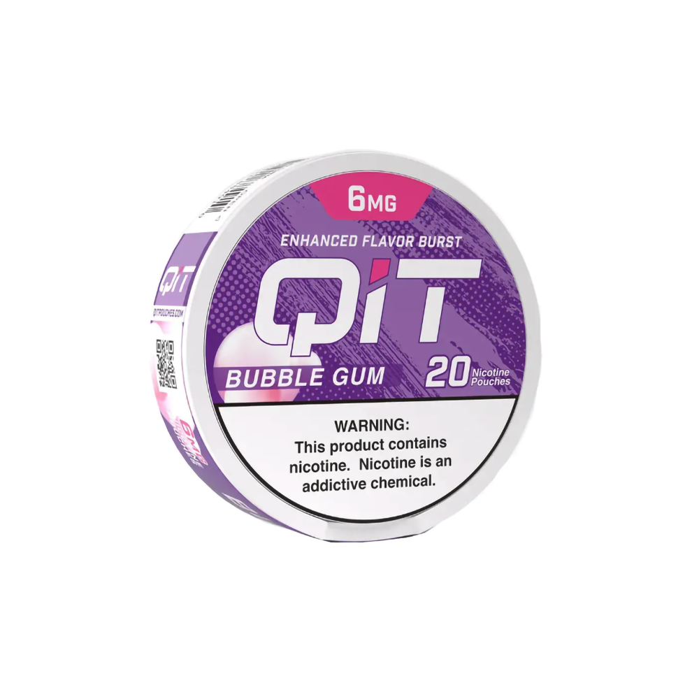 QIT  NICOTINE 6MG POUCHES - BUBBLEGUM