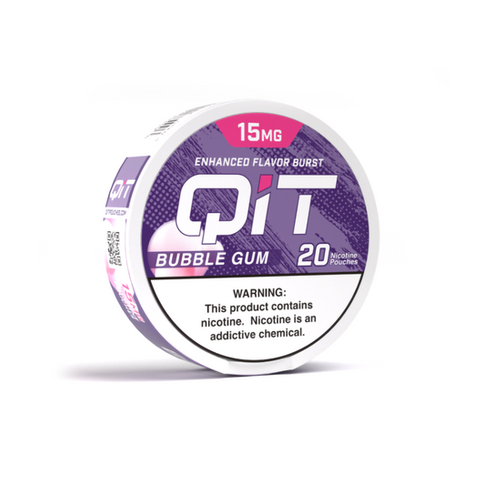 QIT  NICOTINE 15MG POUCHES - BUBBLEGUM