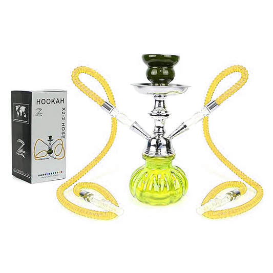 ZEBRA X2 2HOSES PUMPKIN HOOKAH - YELLOW