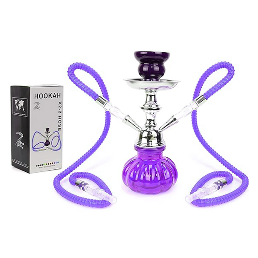 ZEBRA X2 2HOSES PUMPKIN HOOKAH - PURPLE